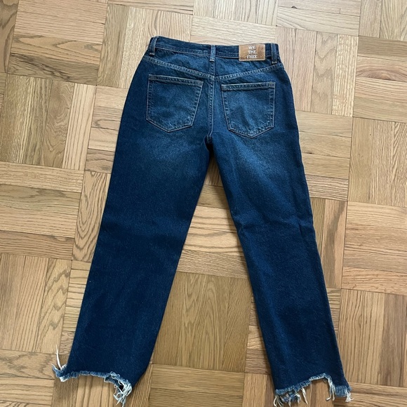 Free People We the Free Maggie Ripped Ankle Straight Leg Jeans - Picture 7 of 9